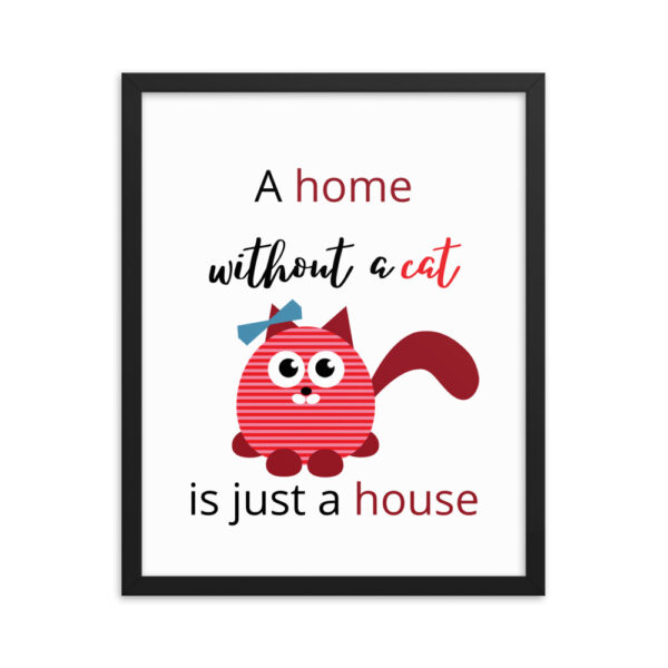 Poster mit Rahmen Katze Motiv 2