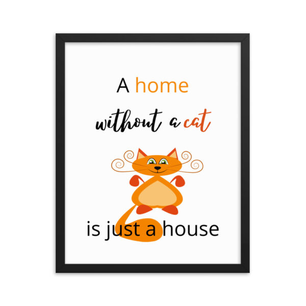 Poster mit Rahmen Katze Motiv 1