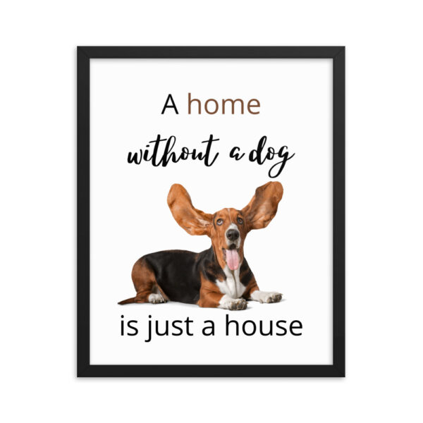 Poster mit Rahmen Hund Motiv 1