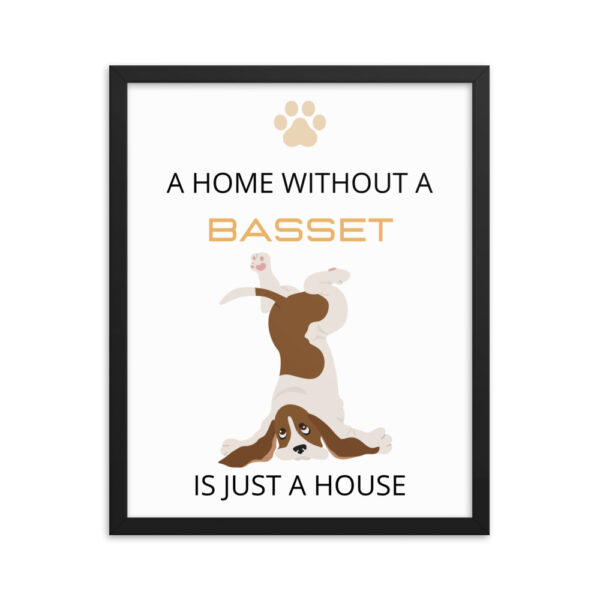 Poster mit Rahmen Basset