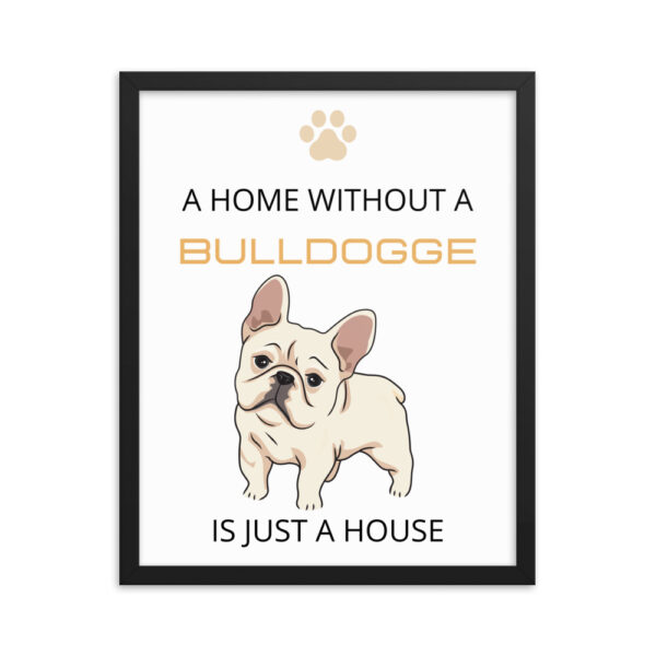 Poster mit Rahmen Bulldogge