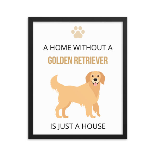 Poster mit Rahmen Golden Retriever