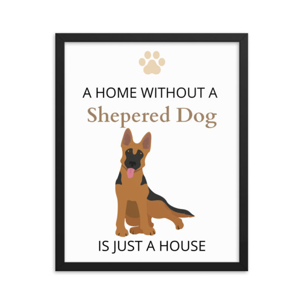 Poster mit Rahmen Schäferhund