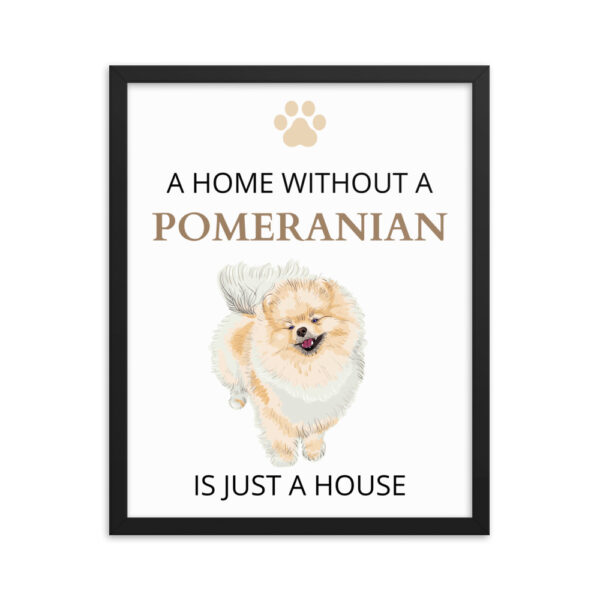 Poster mit Rahmen Pomeranian