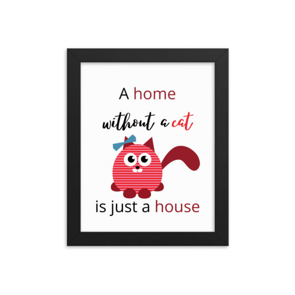 Poster mit Rahmen Katze Motiv 2