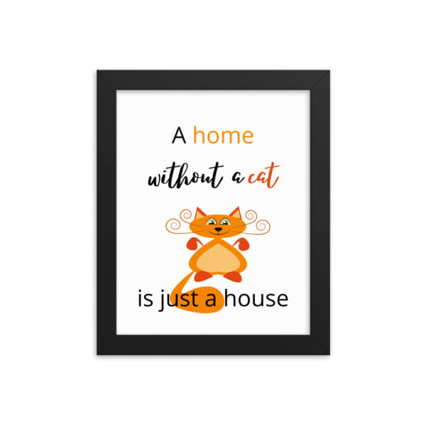 Poster mit Rahmen Katze Motiv 1