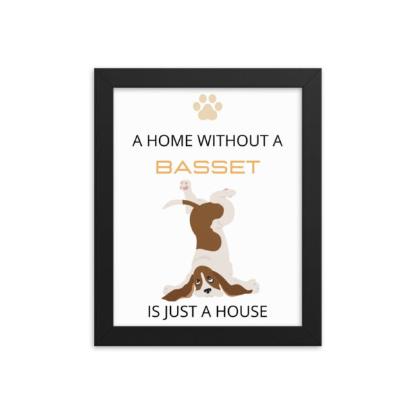 Poster mit Rahmen Basset