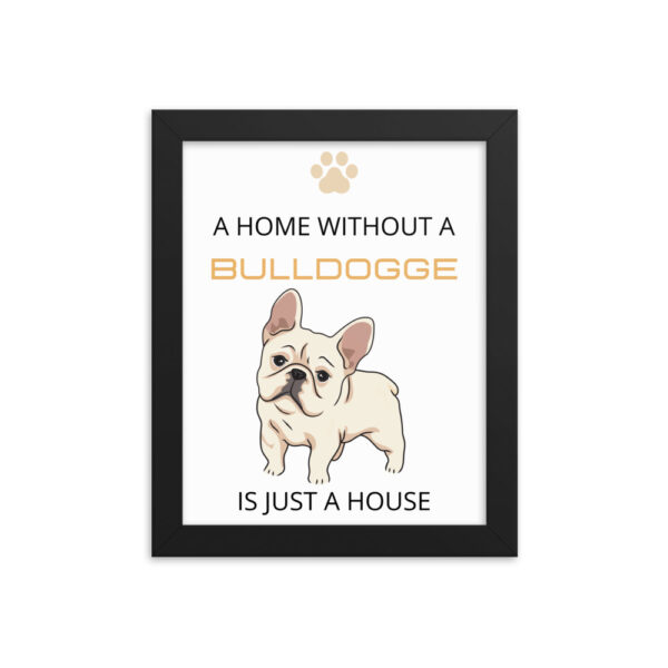 Poster mit Rahmen Bulldogge