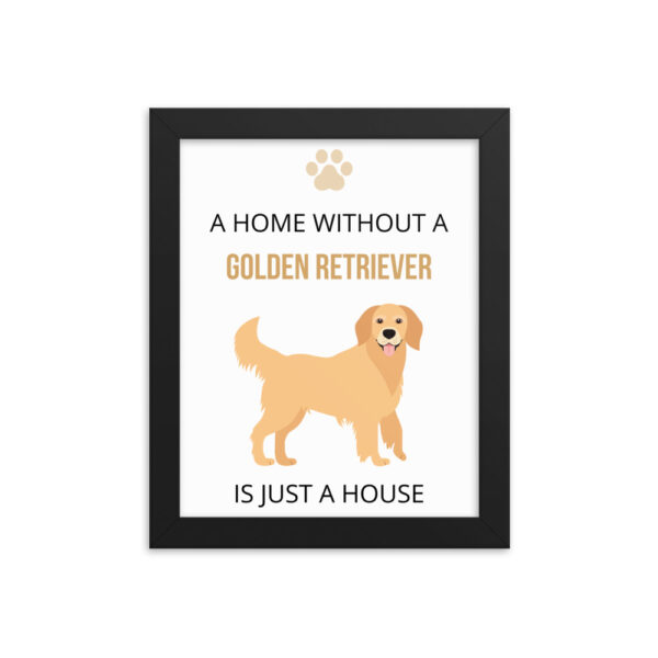 Poster mit Rahmen Golden Retriever