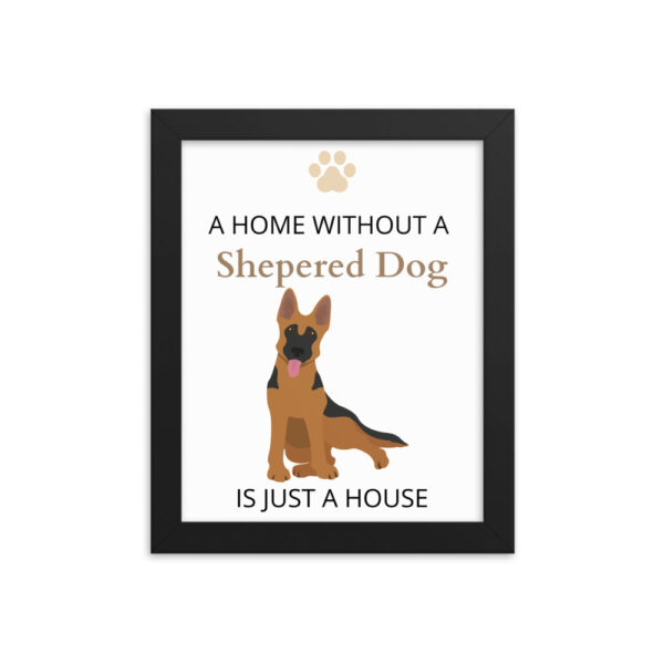 Poster mit Rahmen Schäferhund
