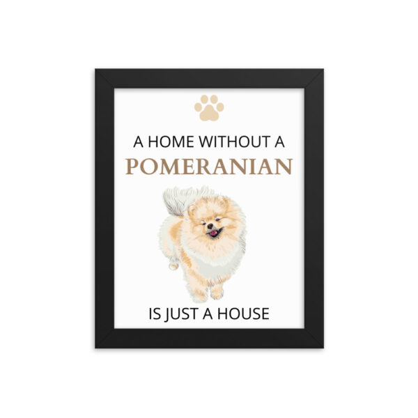 Poster mit Rahmen Pomeranian